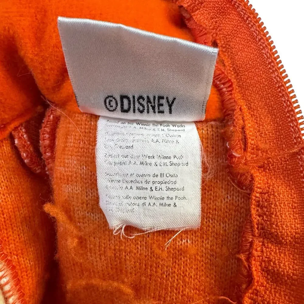 Vintage DISNEY STORE Tigger Fleece Hooded Costume Size 3-5 Toddler Kids Zipper - Picture 5 of 7